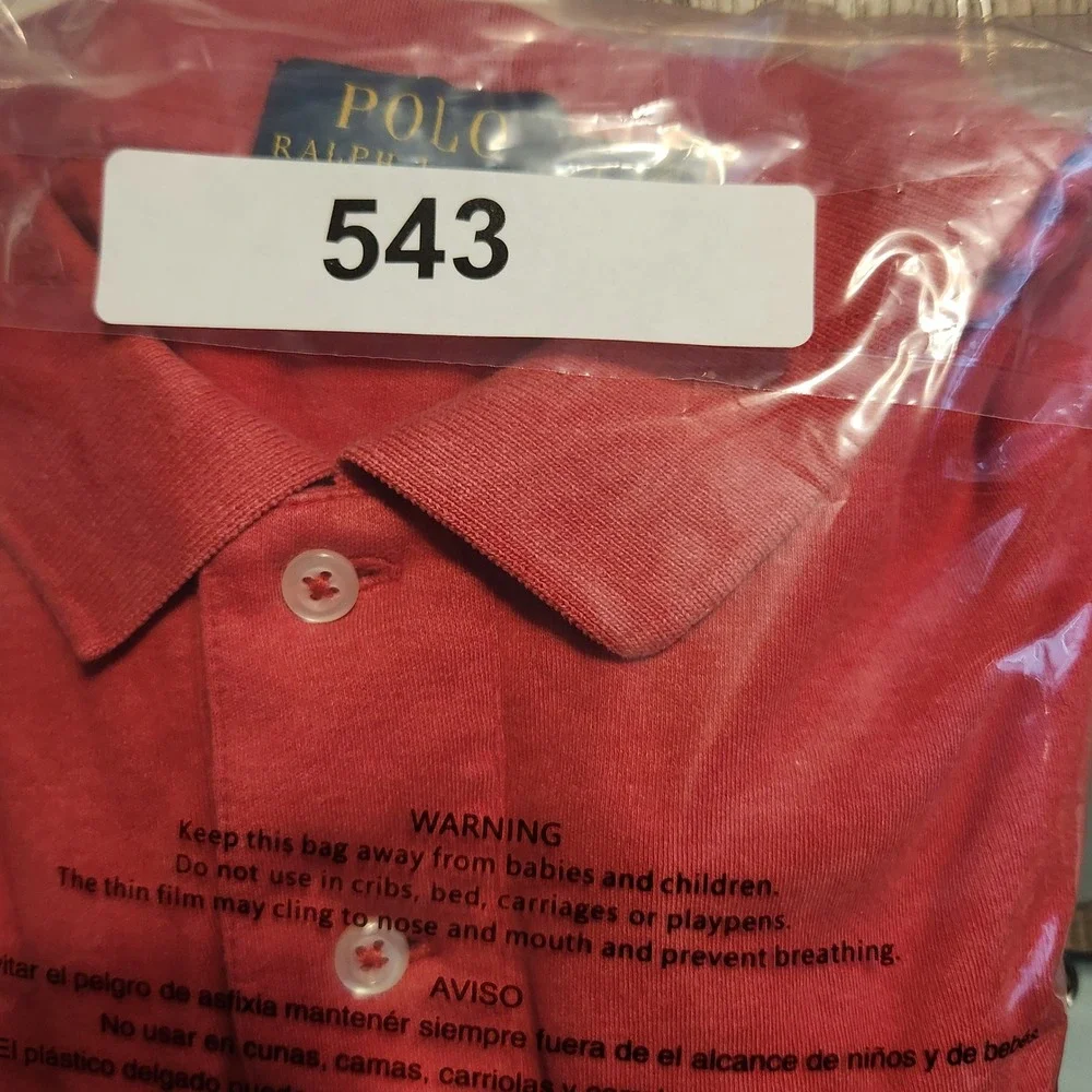 Polo Ralph Lauren Polo Shirt Mens Large Red Short Sleeve Pony Logo Cotton